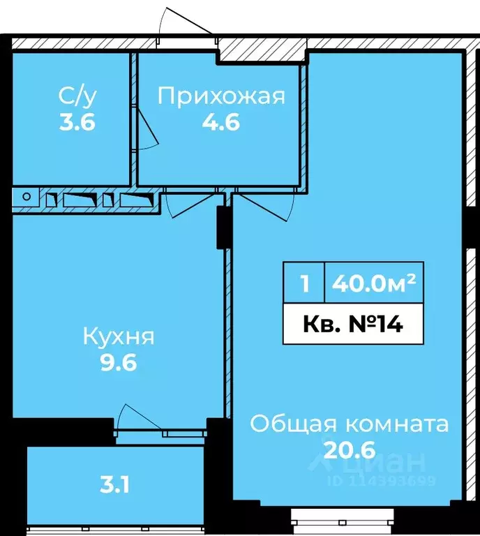 1-к кв. Тульская область, Тула муниципальное образование, д. Харино ... - Фото 0