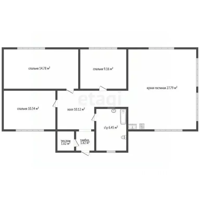 Дом в Ленинградская область, Любань Тосненский район, Ленинградская ... - Фото 2