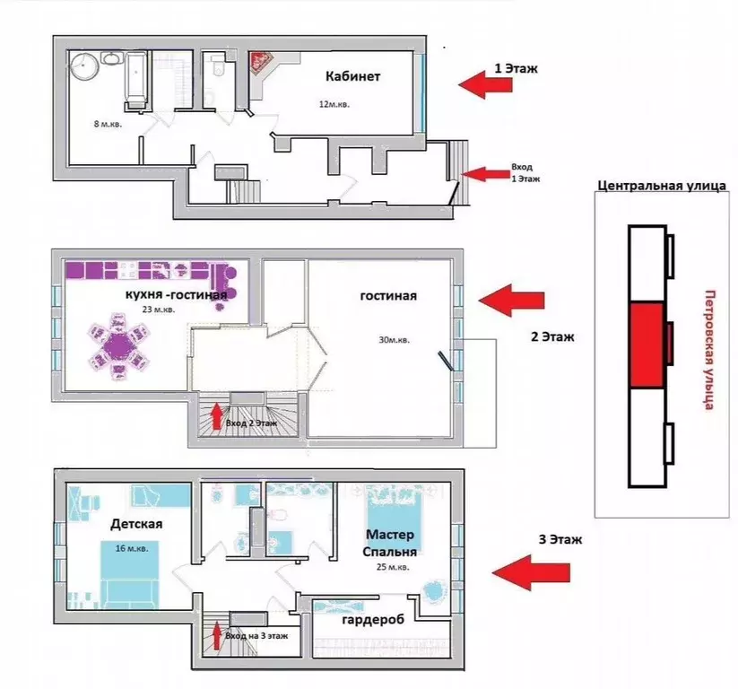 Таунхаус в Санкт-Петербург пос. Лисий Нос, Центральная ул., 26А (180 ... - Фото 1