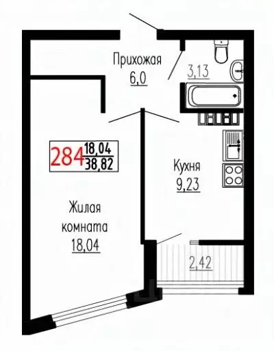 1-к кв. Свердловская область, Екатеринбург ул. Лыжников, 3 (38.8 м) - Фото 0