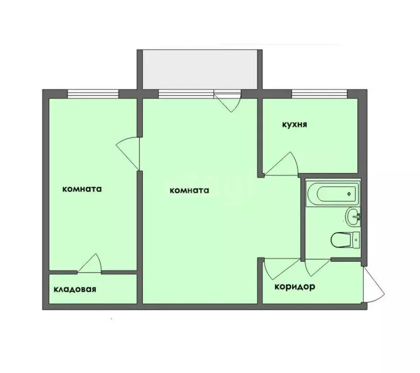2-комнатная квартира: Узловая, Горняцкая улица, 17 (45 м) - Фото 0