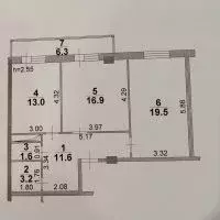 2-к кв. Краснодарский край, Краснодар ул. Евгении Жигуленко, 4 (65.8 ... - Фото 2