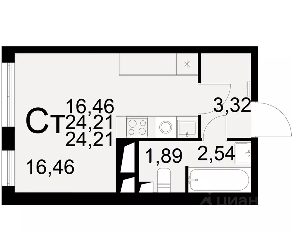 1-к кв. Рязанская область, Рязань Братиславский мкр, Вместе жилой ... - Фото 1