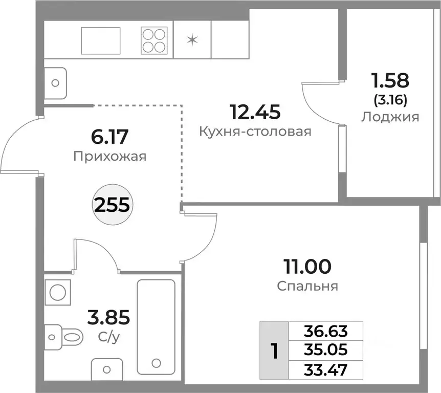 1-к кв. Калининградская область, Калининград Легенды Девау жилой ... - Фото 0