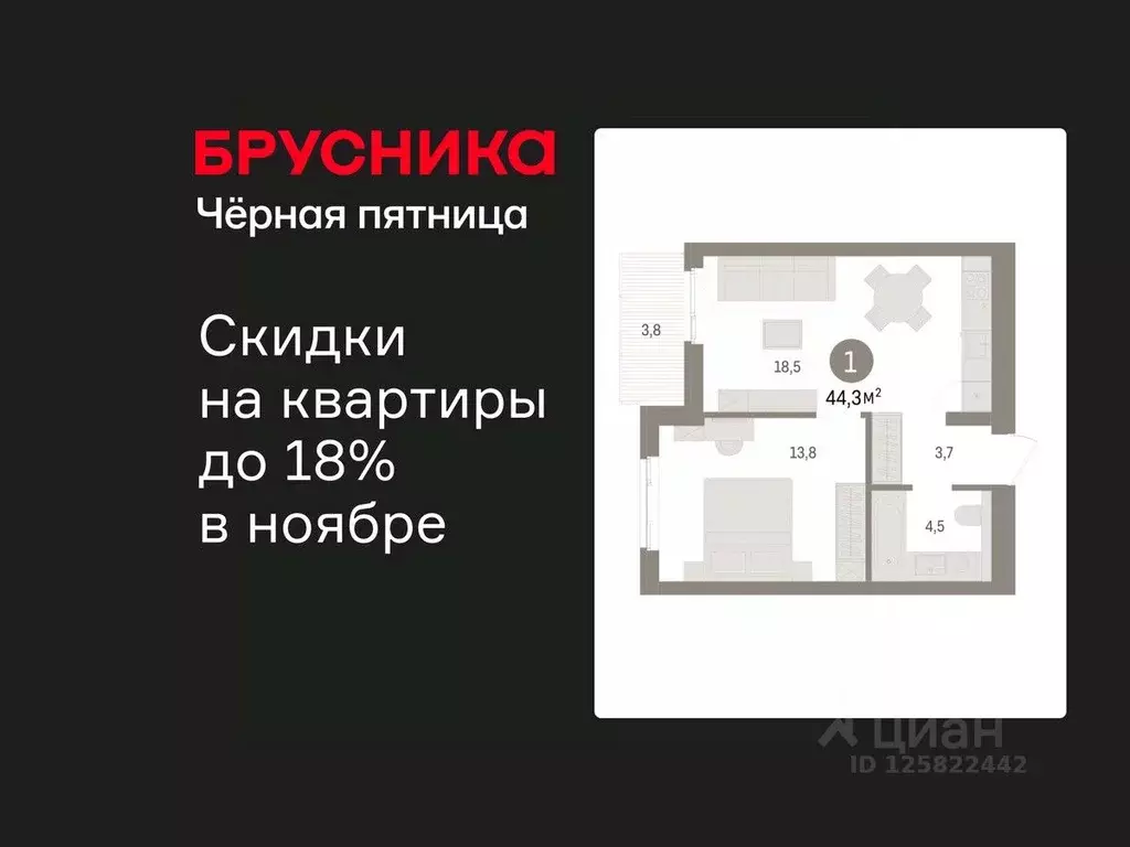 1-к кв. Ленинградская область, Ломоносовский район, Аннинское ... - Фото 1