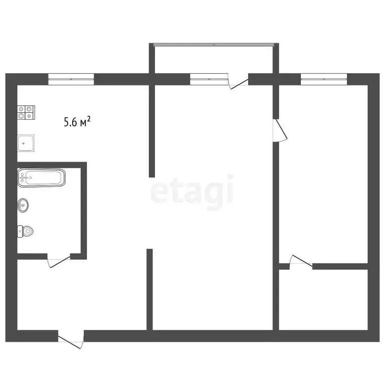 2-комнатная квартира: Тамбов, территория Тамбов-4, 9 (40.2 м) - Фото 0