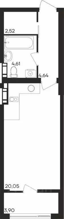 Студия Мурманская область, Мурманск Первомайский округ,  (35.72 м) - Фото 1