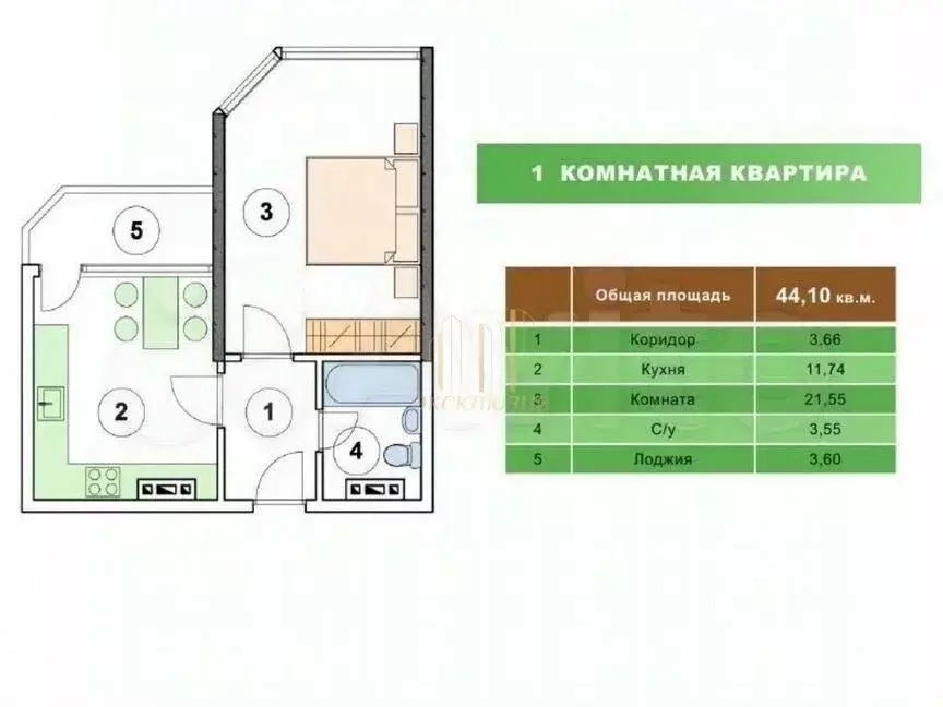 1-к кв. Краснодарский край, Анапа Рождественская ул., 55к1 (45.0 м) - Фото 0