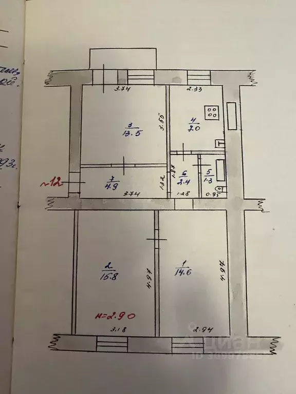 3-к кв. Курганская область, Шадринск ул. Архангельского, 48 (59.0 м) - Фото 0