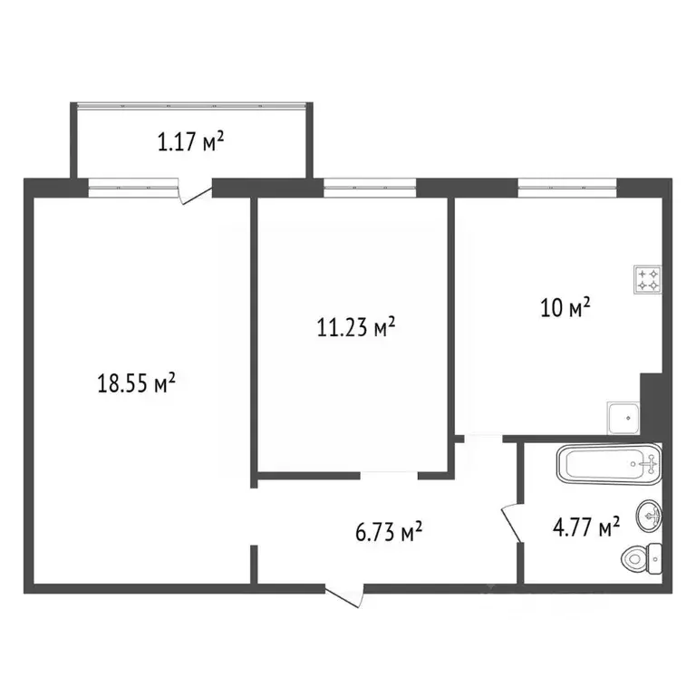 2-к кв. Красноярский край, Красноярск Соколовская ул., 20Д (51.3 м) - Фото 1