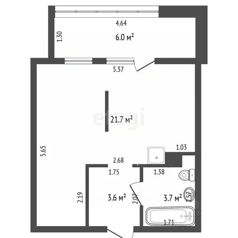 Студия Тюменская область, Тюменский муниципальный округ, д. Патрушева ... - Фото 2
