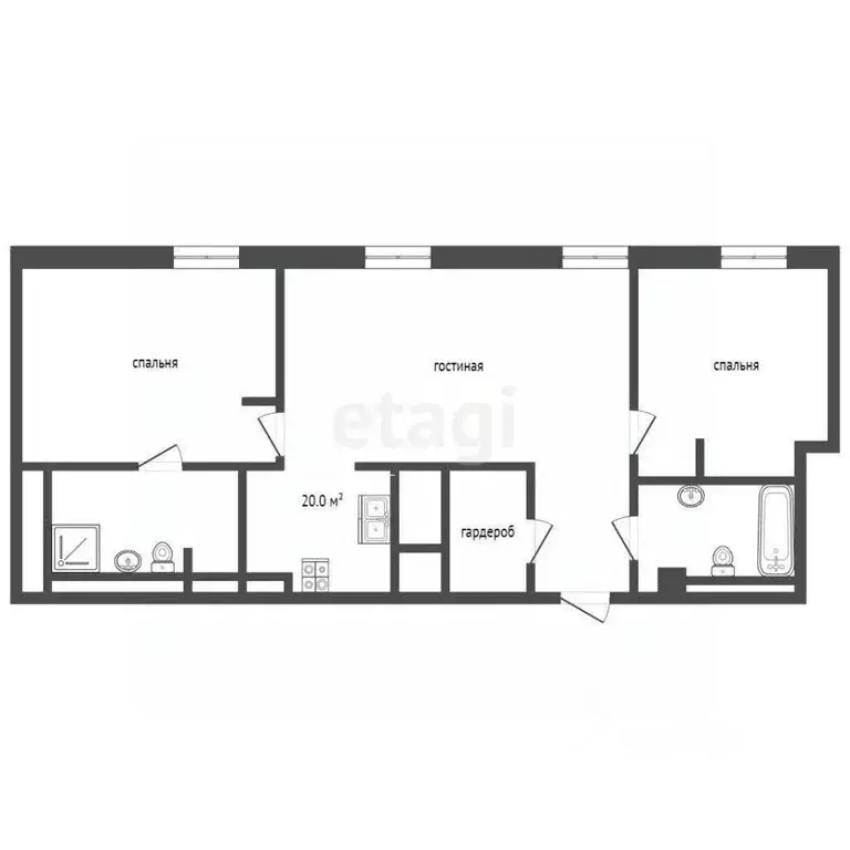 3-к кв. Москва ул. Машкова, 13С1 (70.0 м) - Фото 1