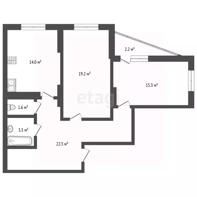 2-к кв. Мордовия, Саранск просп. Российской Армии, 2/3 (77.1 м) - Фото 2