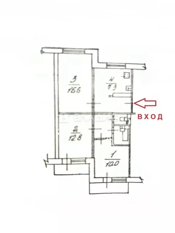 3-к кв. Белгородская область, Белгород Садовая ул., 30 (58.6 м) - Фото 1
