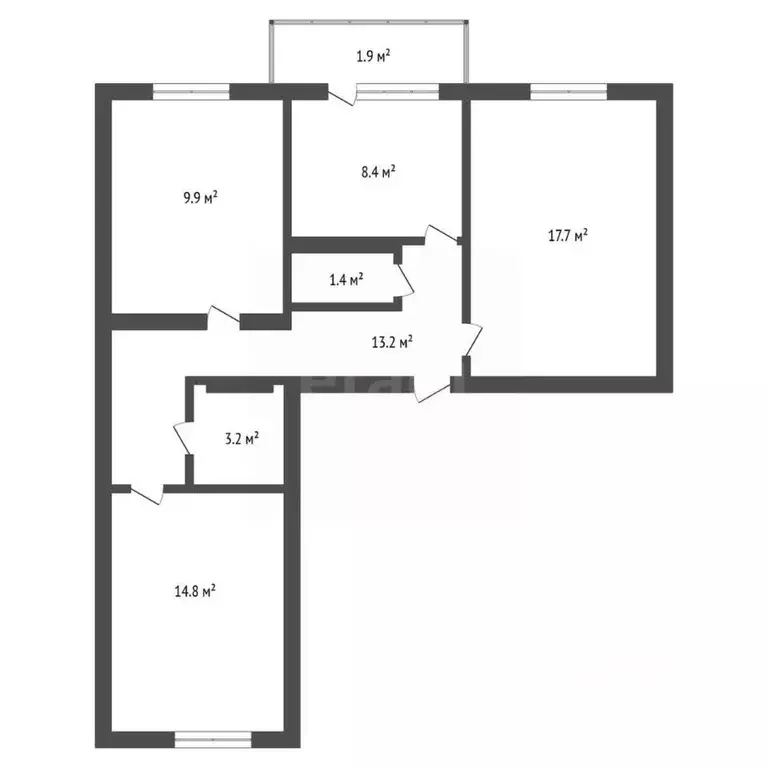 3-к кв. Амурская область, Тында Октябрьская ул., 2 (69.3 м) - Фото 2