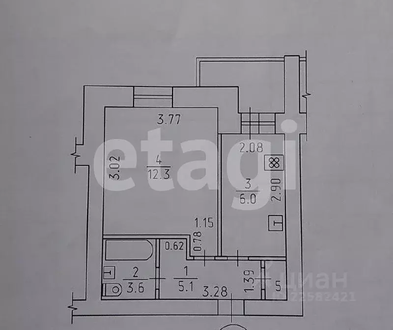 1-к кв. Удмуртия, Ижевск Автозаводская ул., 21 (28.0 м) - Фото 2
