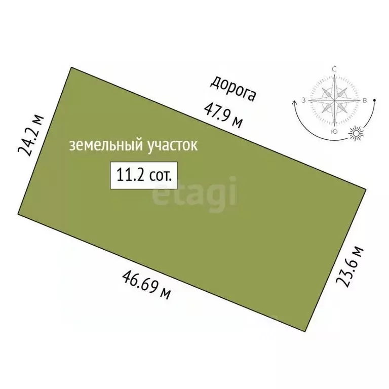 Участок в Крым, Феодосия Геотехник СПК, ул. Вишневая (11.25 сот.) - Фото 1