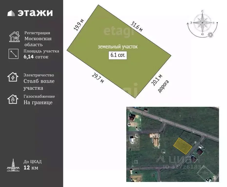 Участок в Московская область, Раменский муниципальный округ, Новое ... - Фото 1