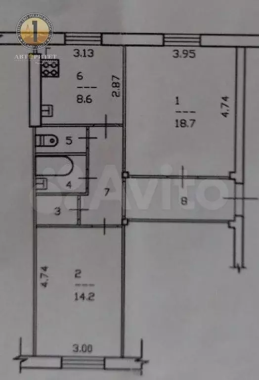 2-к. квартира, 57 м, 5/5 эт. - Фото 0