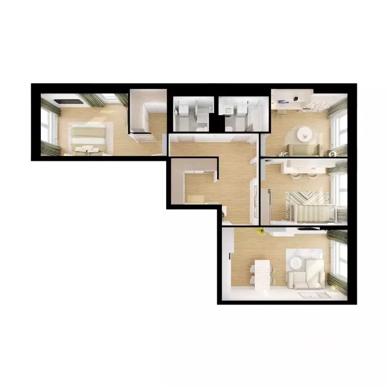 3-к кв. Московская область, Ленинский городской округ, Боброво пгт ш. ... - Фото 2