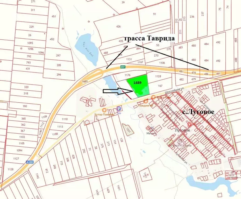 Участок в Крым, Ленинский район, с. Луговое ул. Луговская, 3 (689.0 ... - Фото 0