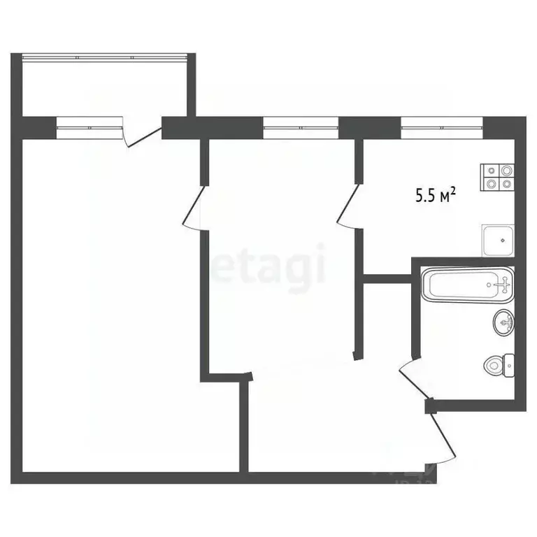 2-к кв. Московская область, Химки ул. Пожарского, 4 (44.2 м) - Фото 1