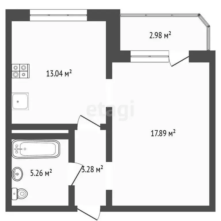 1-комнатная квартира: деревня Патрушева, улица Александра Пушкина, 5к1 ... - Фото 1