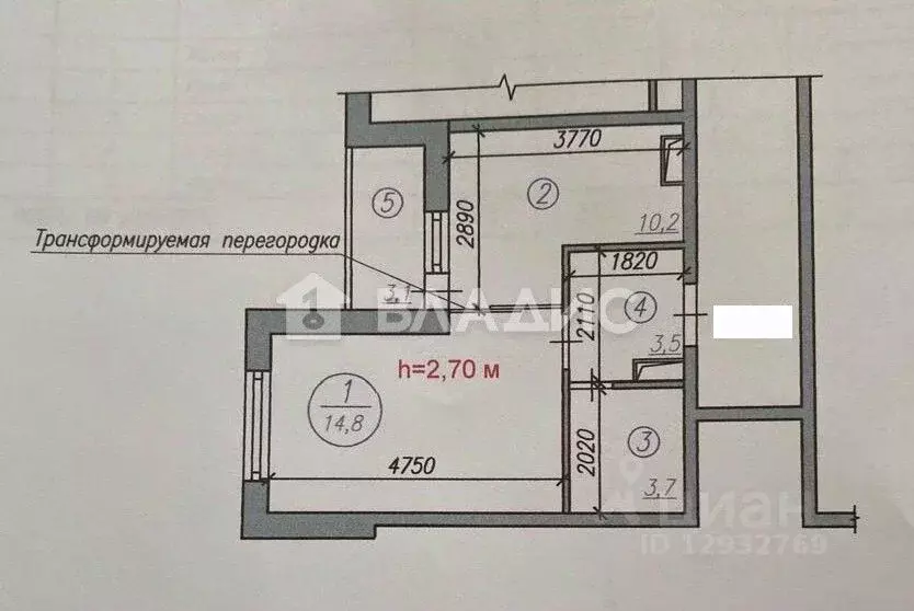 1-к кв. Пензенская область, Пенза ул. Бородина, 2 (35.0 м) - Фото 1