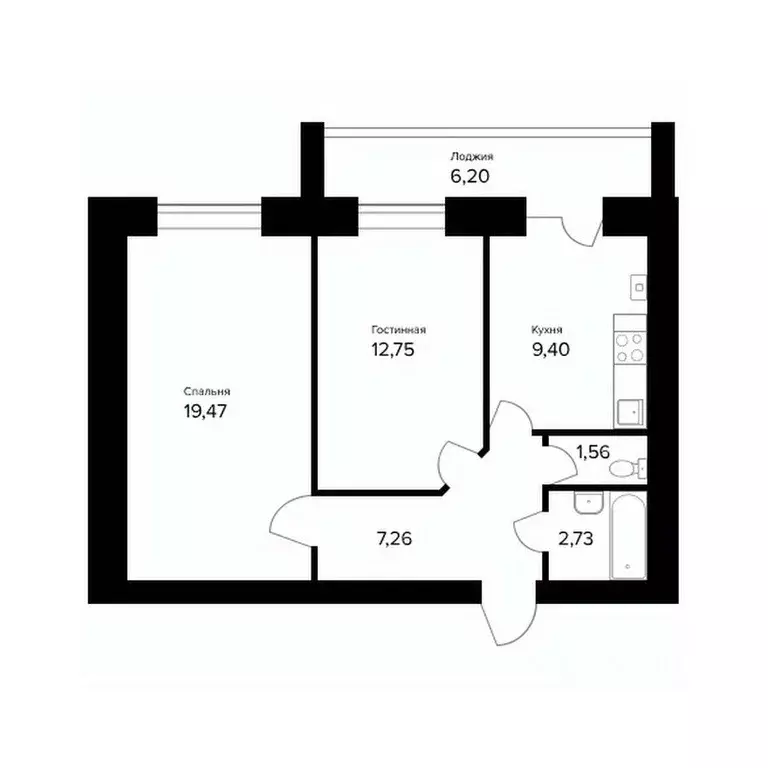 2-к кв. Ярославская область, Ярославль пос. Норское, Норские ... - Фото 1