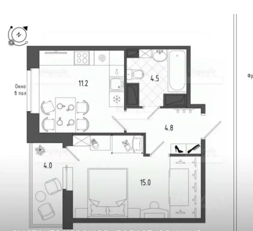 1-к кв. Санкт-Петербург Черниговская ул., 17 (40.0 м) - Фото 1