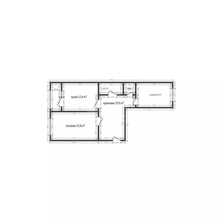 2-комнатная квартира: Махачкала, ЖК Новая Пальмира (94 м) - Фото 1