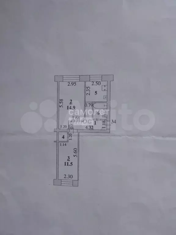 2-к. квартира, 42,9 м, 4/5 эт. - Фото 0