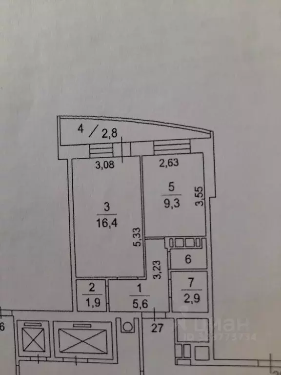 1-к кв. Москва, Москва, Троицк ул. Нагорная, 10 (37.0 м) - Фото 2
