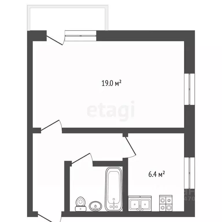 1-к кв. Московская область, Раменское ул. Космонавтов, 17 (31.5 м) - Фото 2