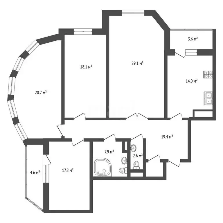 4-комнатная квартира: Раменское, Северное шоссе, 42 (135.5 м) - Фото 1