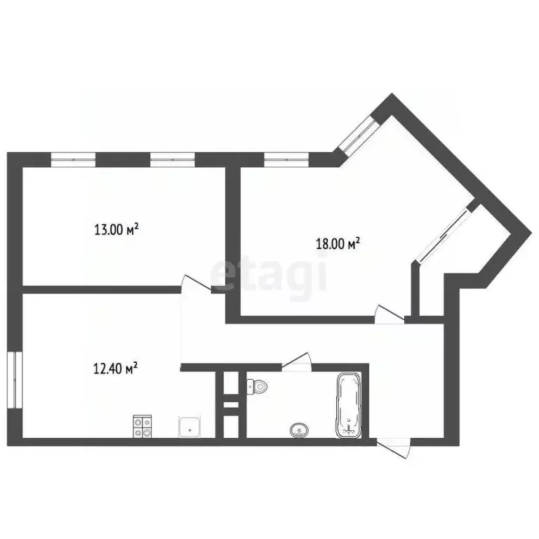 2-к кв. Тюменская область, Тюмень Новгородская ул., 3 (61.4 м) - Фото 1