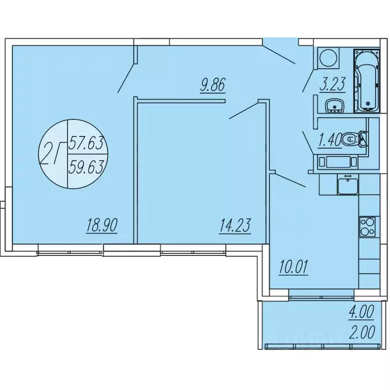 2-к кв. Московская область, Мытищи городской округ, д. Шолохово ... - Фото 1