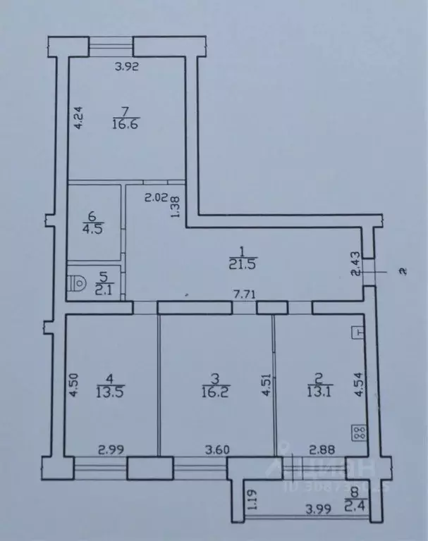 3-к кв. Вологодская область, Череповец ул. Раахе, 60 (89.0 м) - Фото 0