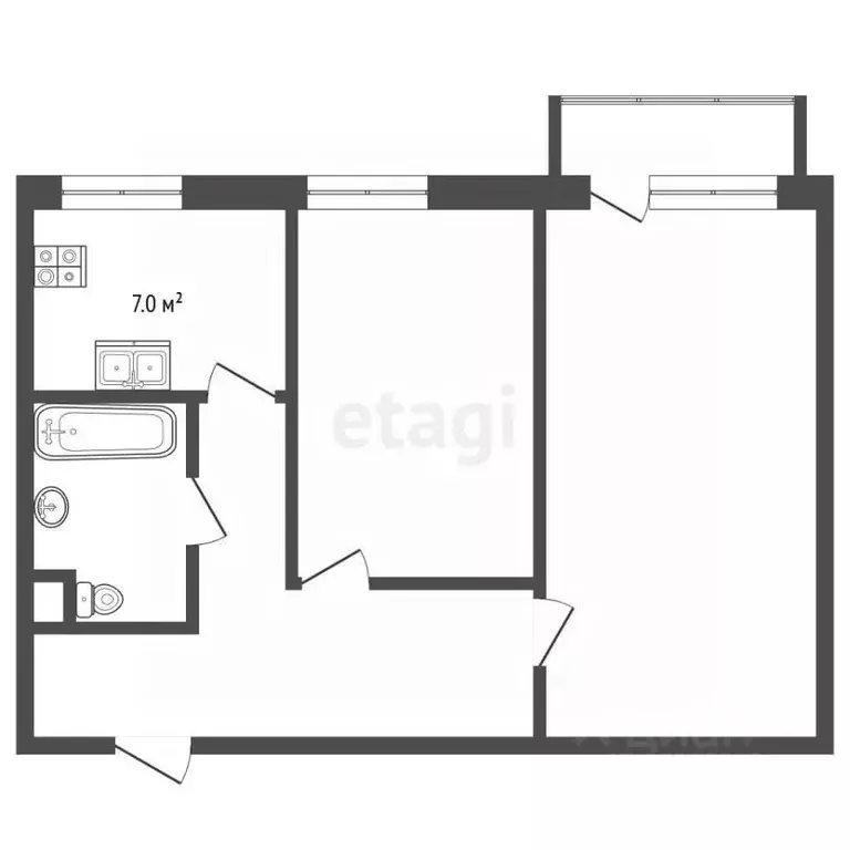 2-к кв. Ярославская область, Рыбинск ул. Плеханова, 32 (45.0 м) - Фото 2