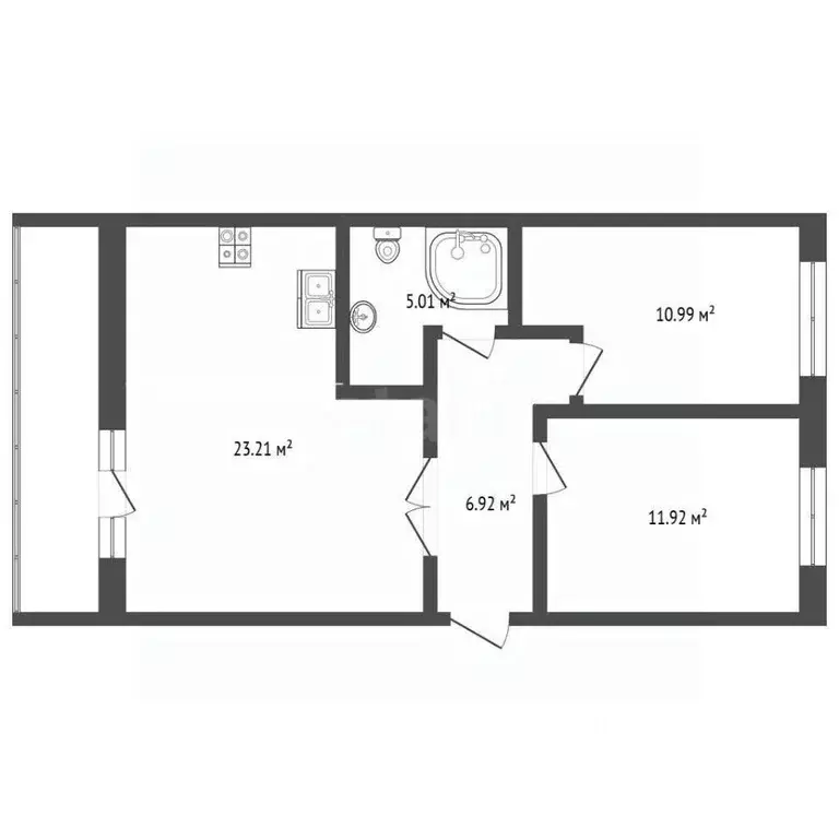 3-к кв. Белгородская область, Белгородский район, Разумное рп ул. ... - Фото 1