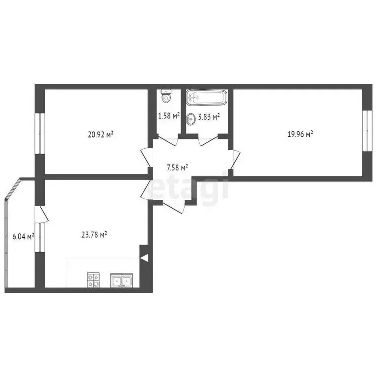 2-комнатная квартира: Одинцово, Северная улица, 5к4 (79 м) - Фото 0