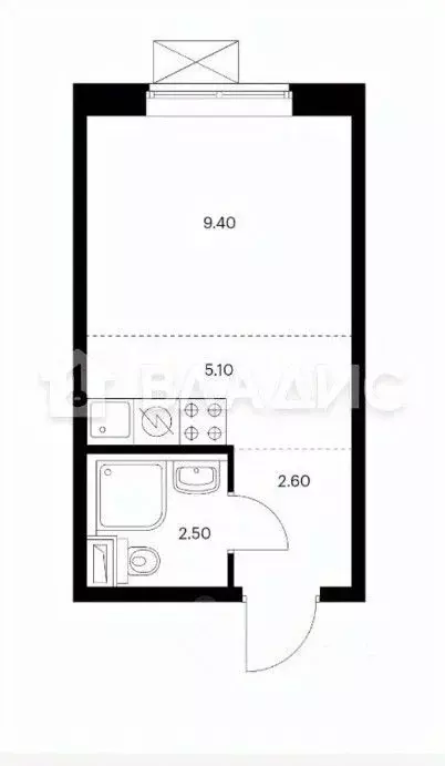 Студия Московская область, Люберцы ул. Летчика Ларюшина, 4/1 (19.6 м) - Фото 2