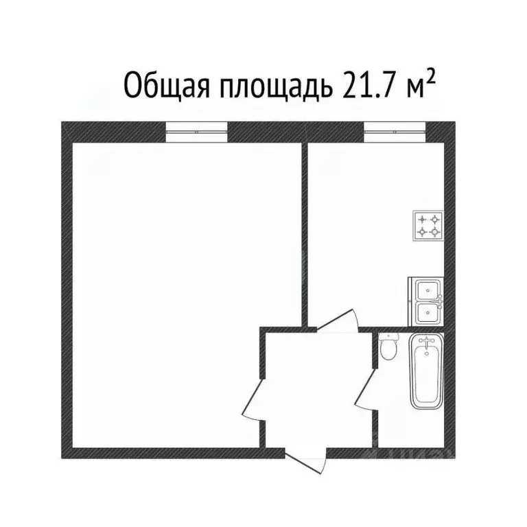 1-к кв. Костромская область, Кострома проезд 3-й Сосновый, 6А (21.7 м) - Фото 1