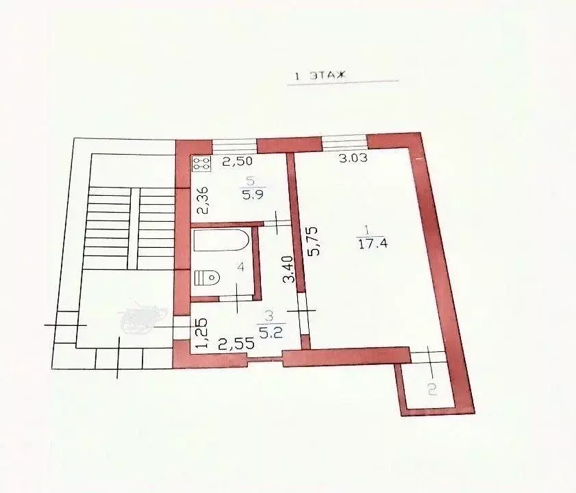 Квартира, 1 комната, 33 м - Фото 1