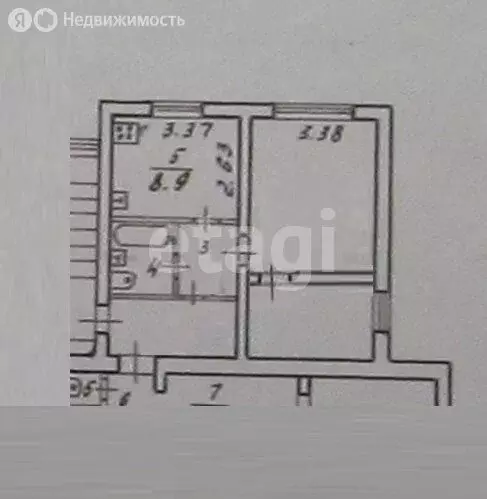1-комнатная квартира: Вологда, Ярославская улица, 20 (36.9 м) - Фото 1