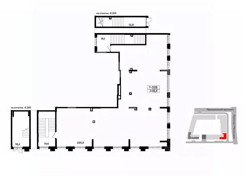 Торговая площадь в Москва Прокшино жилой комплекс (308 м) - Фото 2