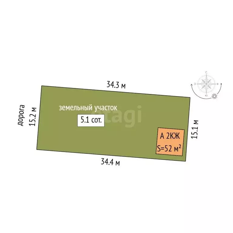 Дом в Тюмень, садовое товарищество Поле Чудес, Золотая улица (52 м) - Фото 1