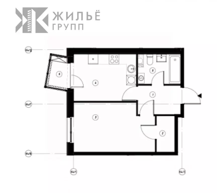 1-к кв. Татарстан, Казань ул. Гаврилова, 5Вк2 (36.03 м) - Фото 1