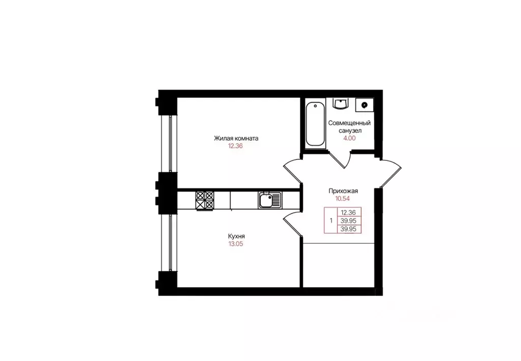 1-к кв. Татарстан, Казань Лето жилой комплекс (40.72 м) - Фото 0