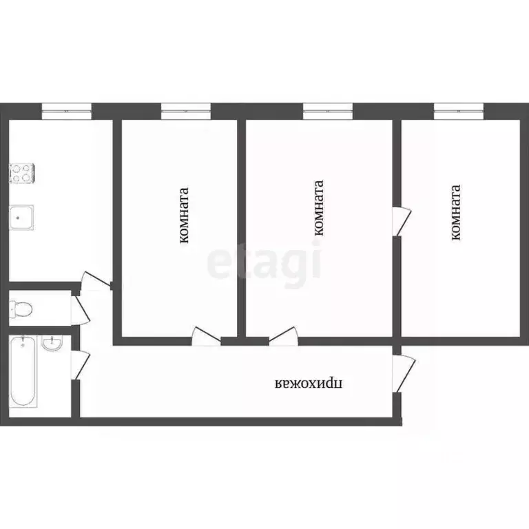 3-к кв. Красноярский край, Норильск Ленинский просп., 12 (77.2 м) - Фото 1